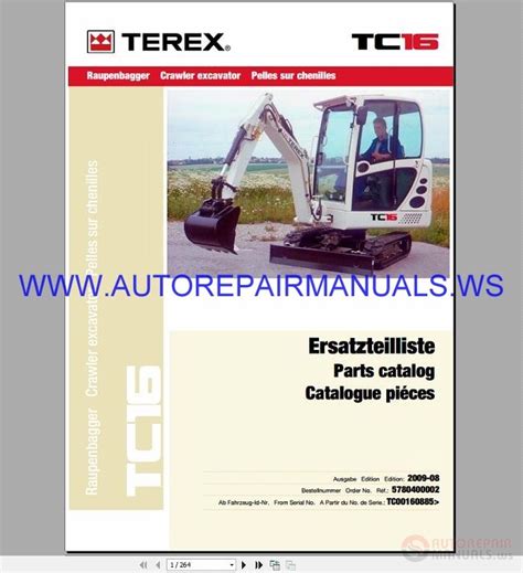 terex tc16 mini excavator parts|terex parts catalogue.